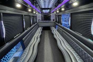Elk Grove Party Bus Interior